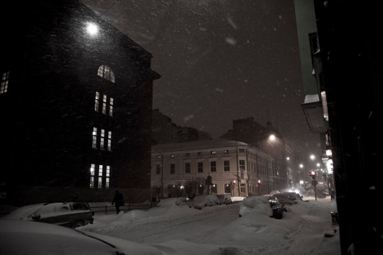 Snow storm in Helsinki